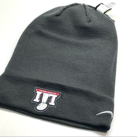 Nike Super Bowl LII Winter Beanie Hat Cap S7 Ash Acrylic Blend Cuffed NWOT New - Picture 8 of 16